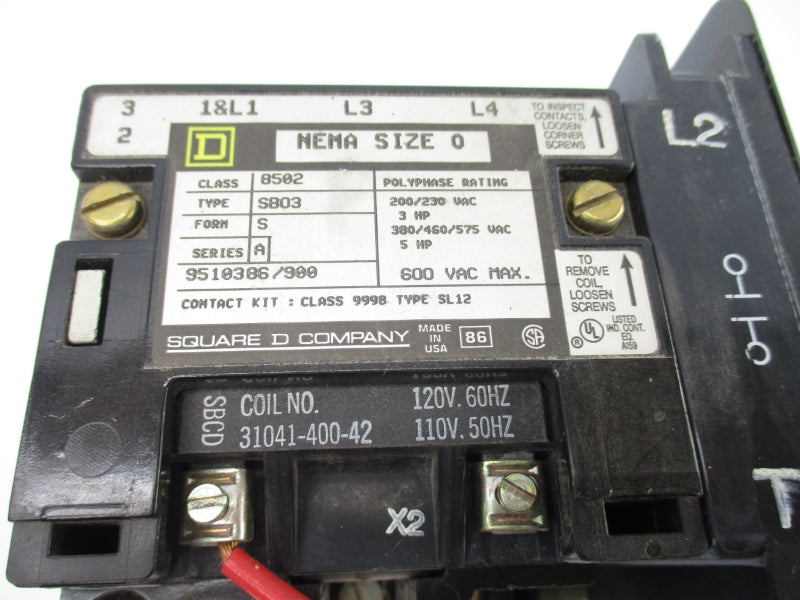 SQUARE D 8502SBO3V02 110/120V NSNP