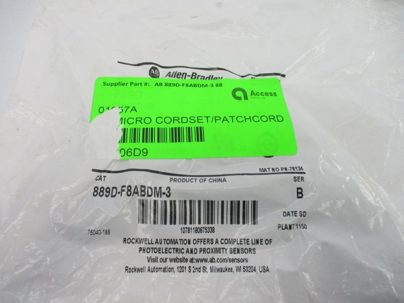 ALLEN BRADLEY 889D-F8ABDM-3 SER. B NSMP