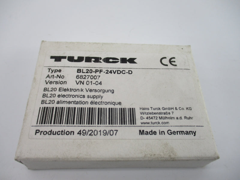 TURCK BL20-PF-24VDC-D 6827007 24VDC NSMP