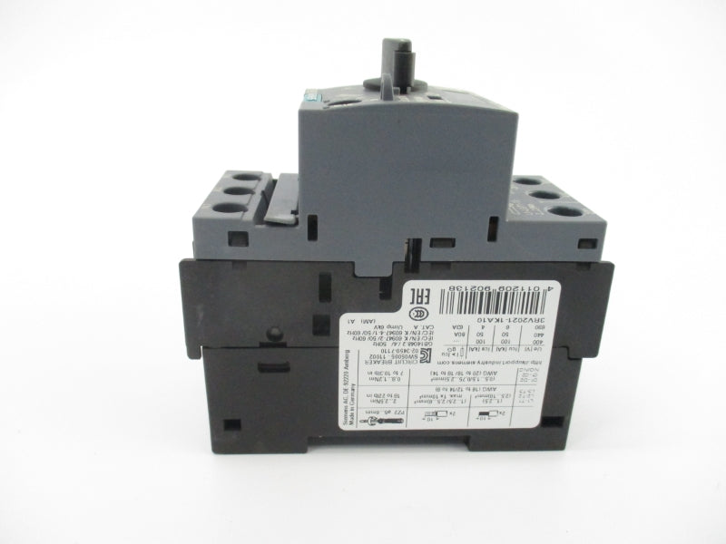 SIEMENS 3RV2021-1KA10 600V 9-12.5A NSNP