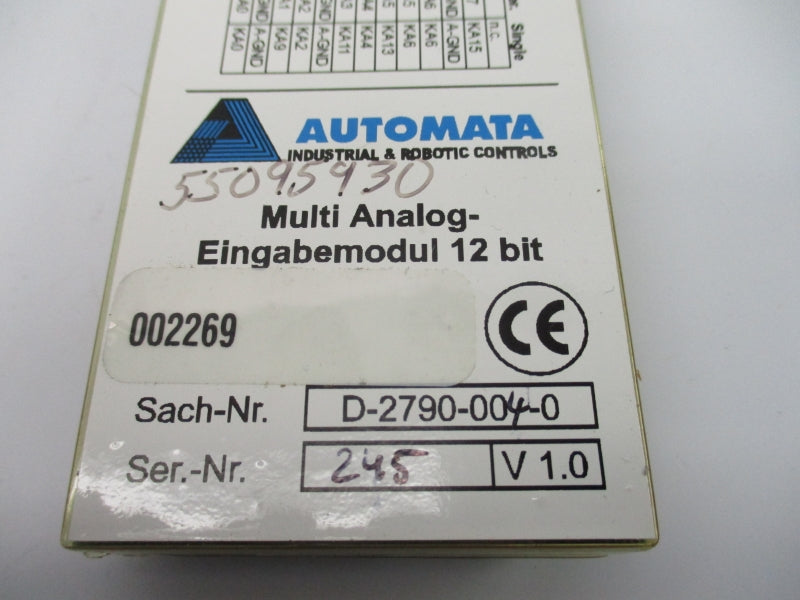 AUTOMATA D-2790-004-0 NSNP