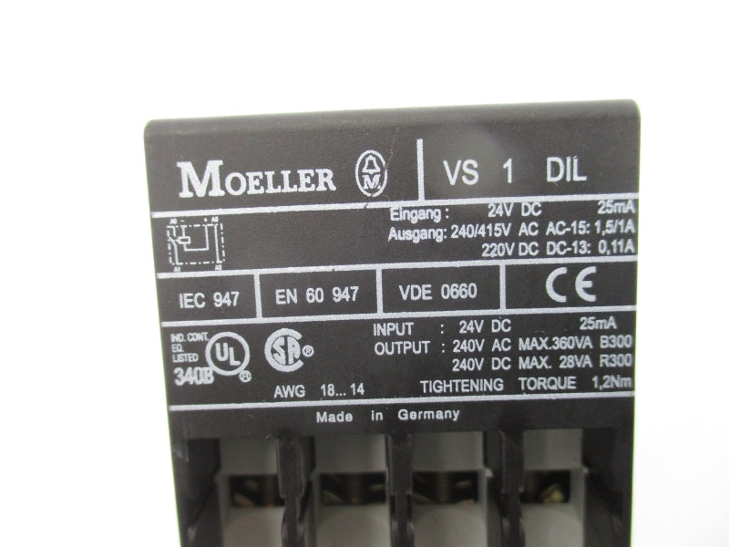 KLOCKNER MOELLER VS1DIL 24VDC 1.5/1A NSNP