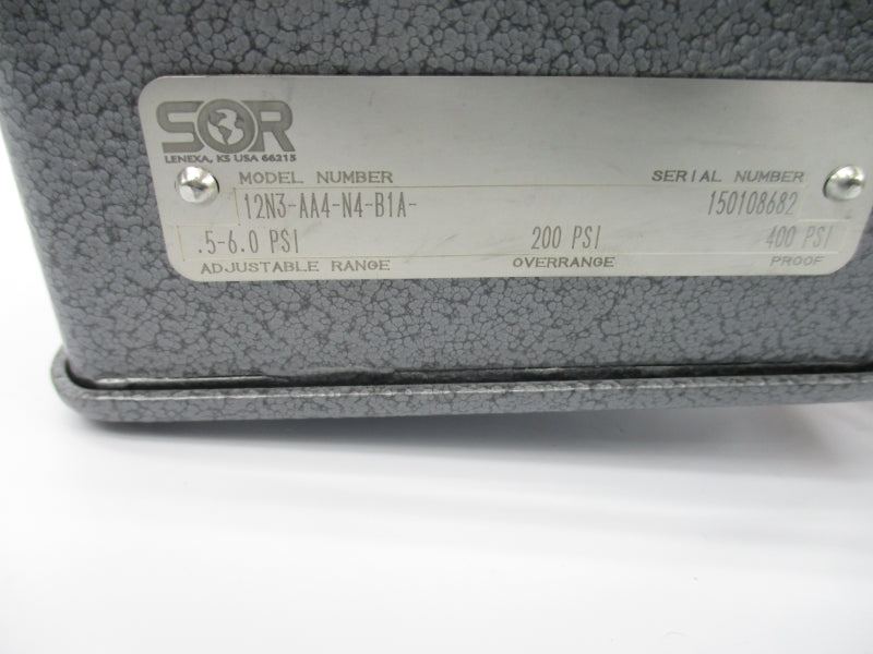 SOR 12N3-AA4-N4-B1A .5-6.0PSI NSNP