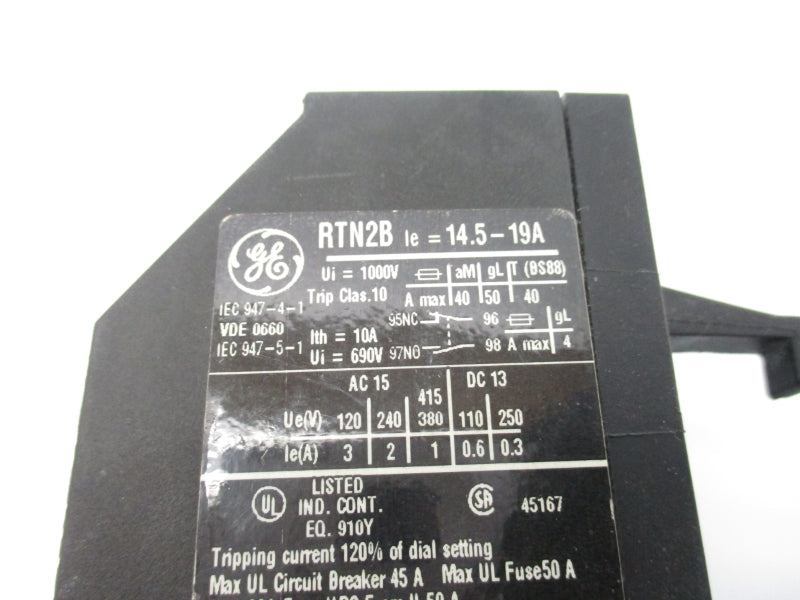 GENERAL ELECTRIC RTN2B 690V 14.5-19A NSNP