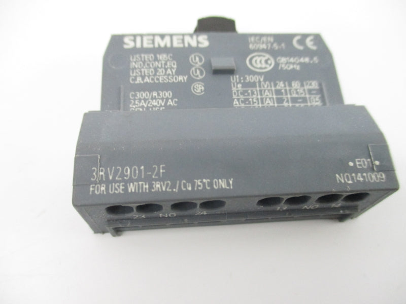 SIEMENS 3RV2901-2F 240VAC 2.5A NSNP