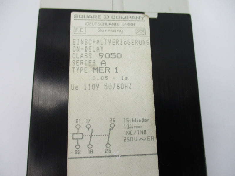 SQUARE D 9050MER1 SER. A 110V 0.05-1S NSNP