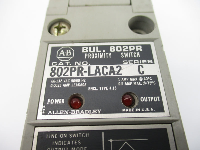 ALLEN BRADLEY 802PR-LACA2 SER. C 60-132VAC 0.0035A NSNP