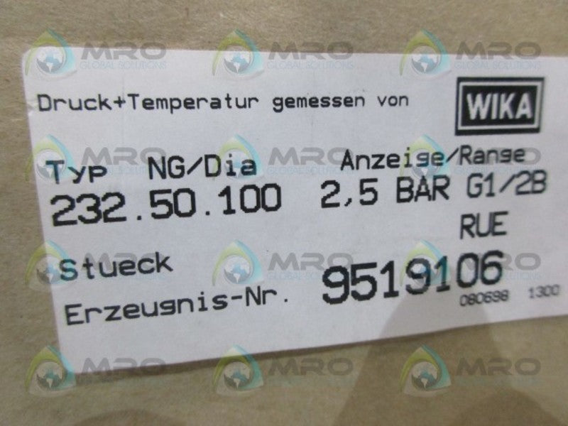 WIKA 9519106 0-2.5 BAR  NSMP