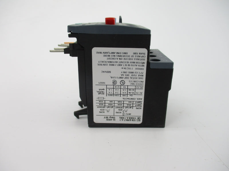 SIEMENS 3RU2116-1AB0 600VAC 1.1-1.6A UNMP
