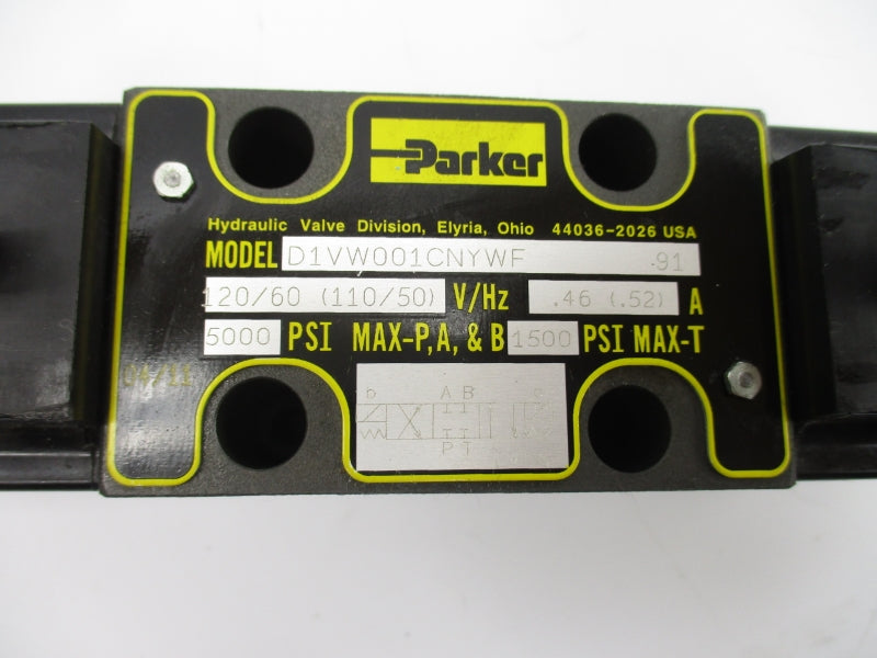 PARKER D1VW001CNYWF 120V .46/.52A 5000PSI NSNP