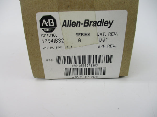 ALLEN BRADLEY 1794-IB32 SER. A 24VDC REV. D01 NSMP