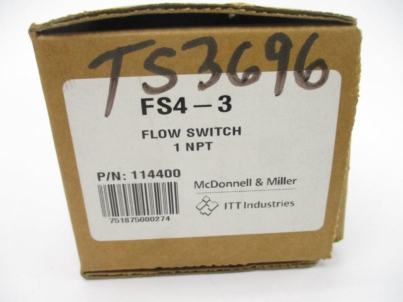 MCDONNELL & MILLER 114400 FS4-3 115/230VAC 7.4/3.7A 160PSI NSMP