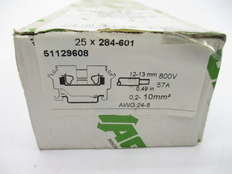 WAGO 284-601 51129608 800V 57A (PKG OF 25) NSMP