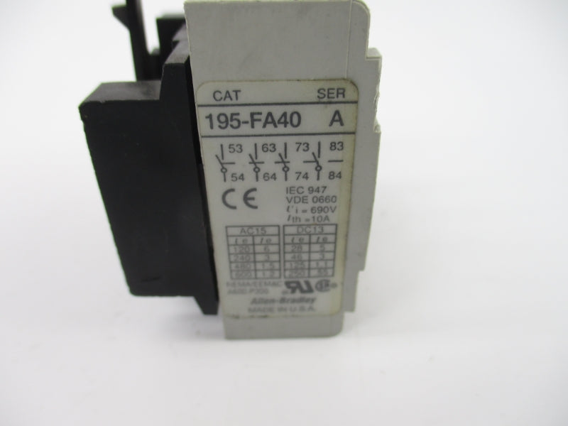 ALLEN BRDALEY 195-FA40 SER. A 600VAC 1.2A NSNP