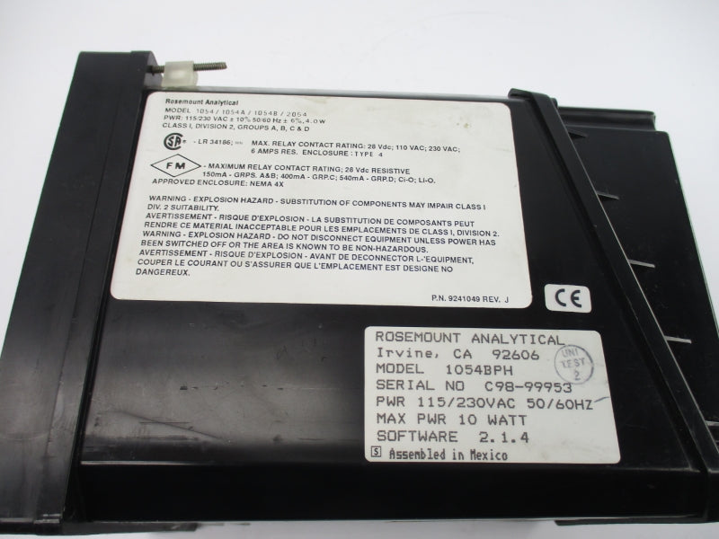 ROSEMOUNT 1054BPH 115/230VAC 6A NSNP