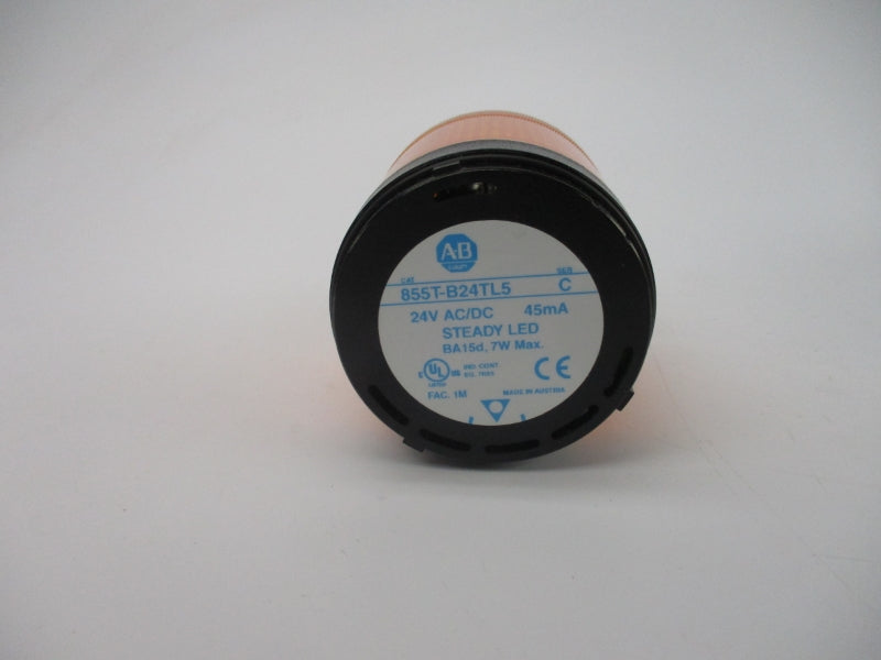 ALLEN BRADLEY 855T-B24TL5 SER. C 24VAC/DC (NO BULB) (WH) NSMP