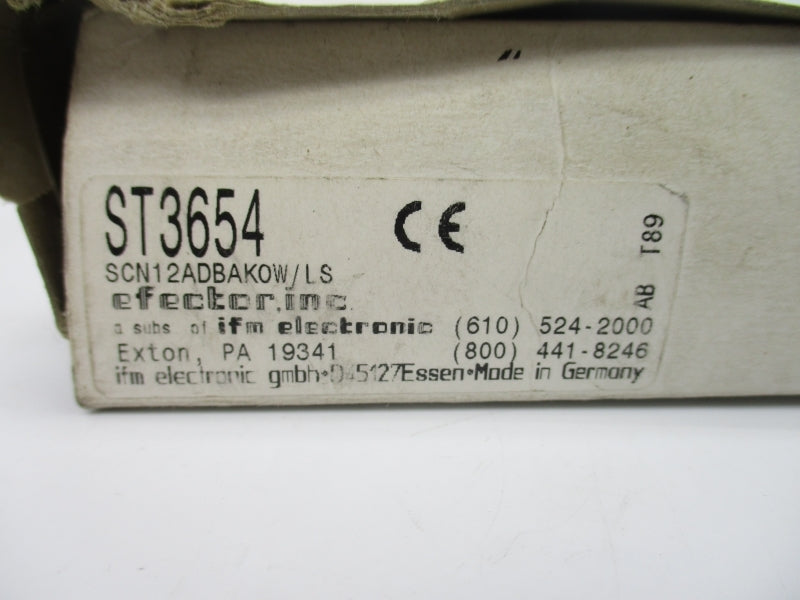 IFM EFECTOR SCN12ADBAKOW/LS ST3654 80-140VAC NSMP