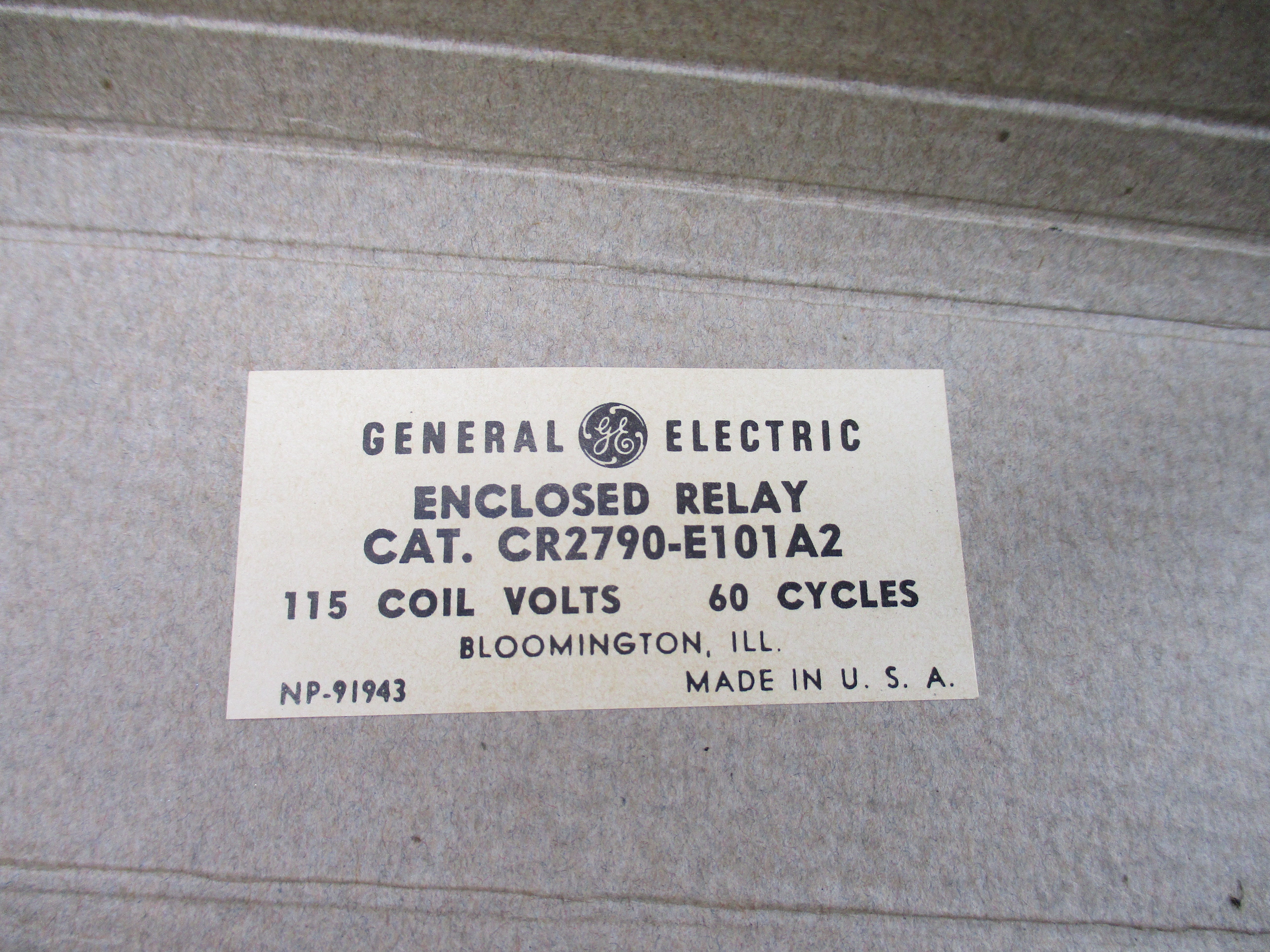 GENERAL ELECTRIC CR2790-E101A2 115V NSNP