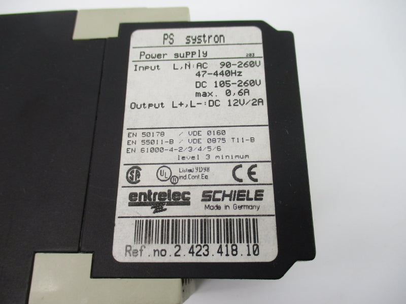 ENTRELEC 2.423.418.10 90-260VAC 0.6A NSNP