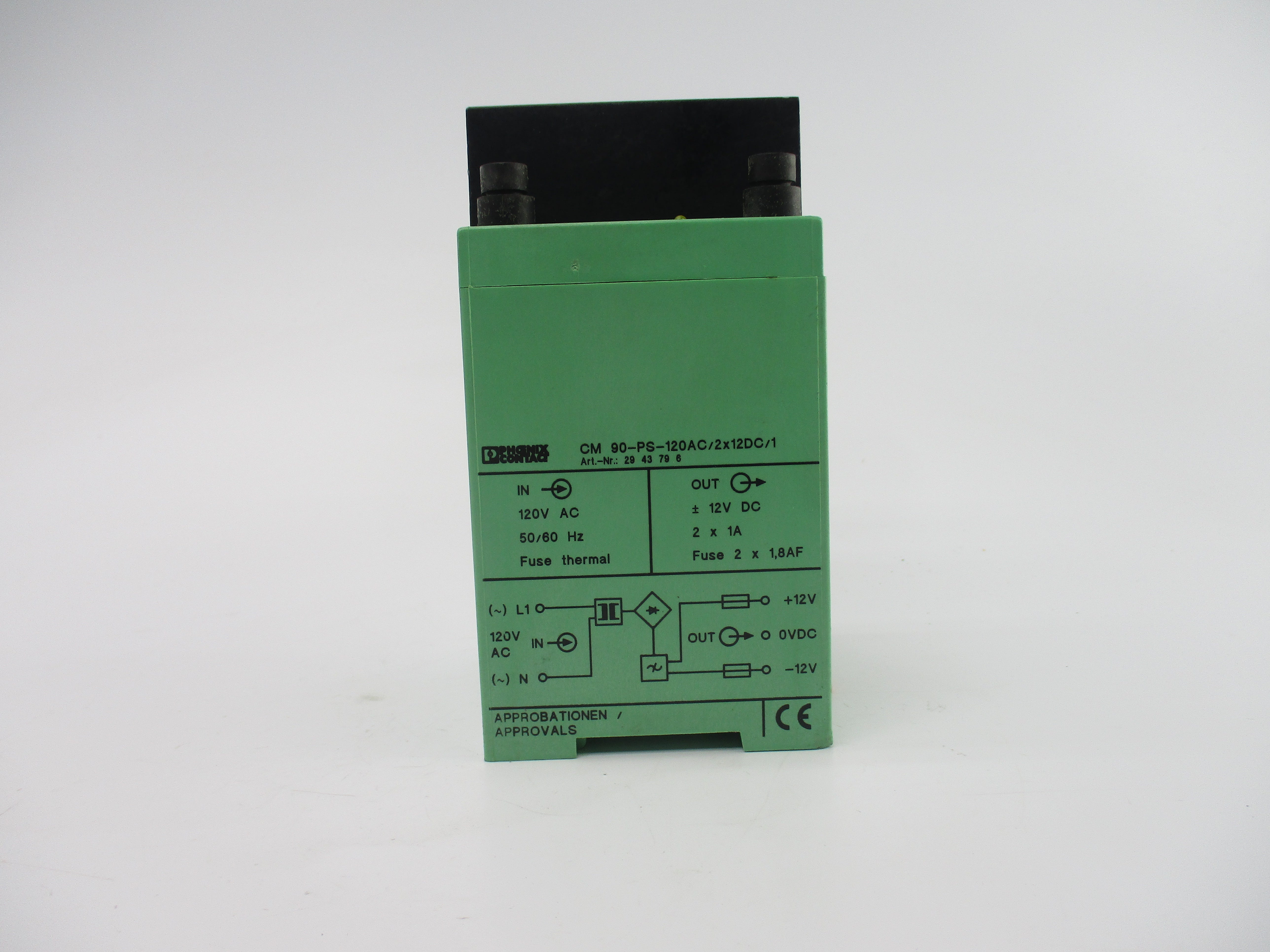 PHOENIX CONTACT CM90-PS-120AC/2X12DC/1 2943796 120VAC NSNP
