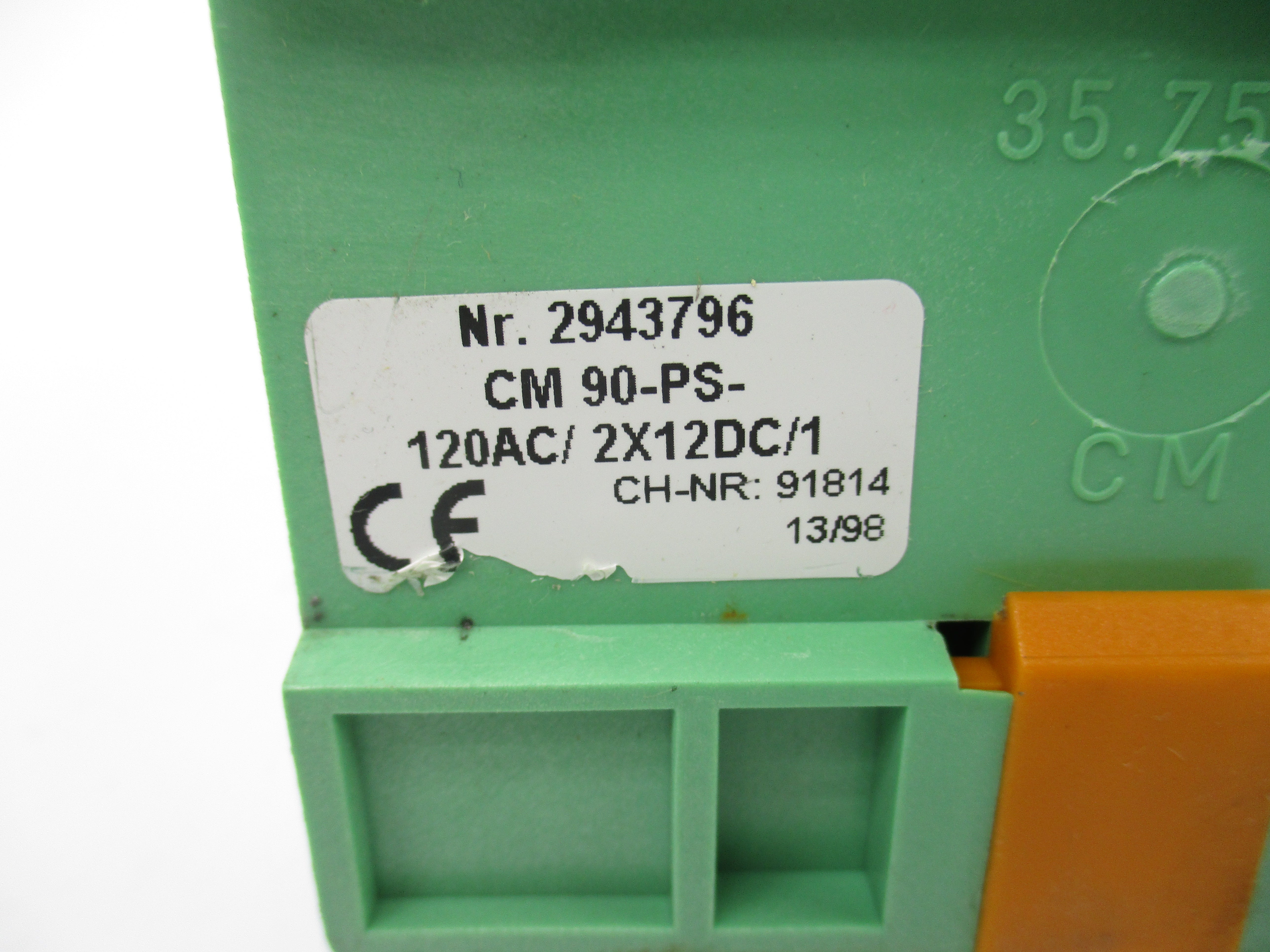 PHOENIX CONTACT CM90-PS-120AC/2X12DC/1 2943796 120VAC NSNP