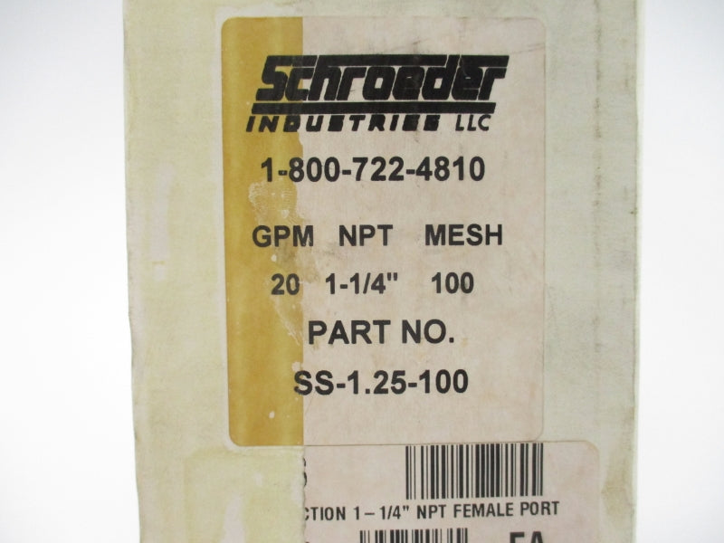 SCHROEDER SS-1.25-100 NSMP