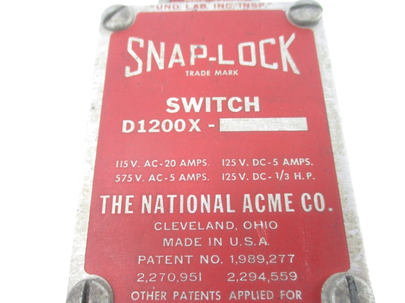 THE NATIONAL ACME D1200X 575VAC 5A NSNP