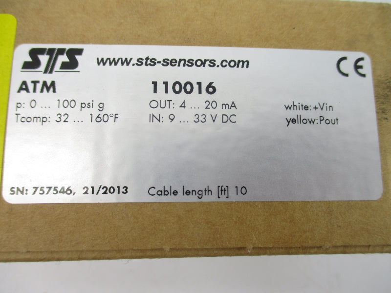 STS 110016 9-33VDC 0-100PSI NSMP