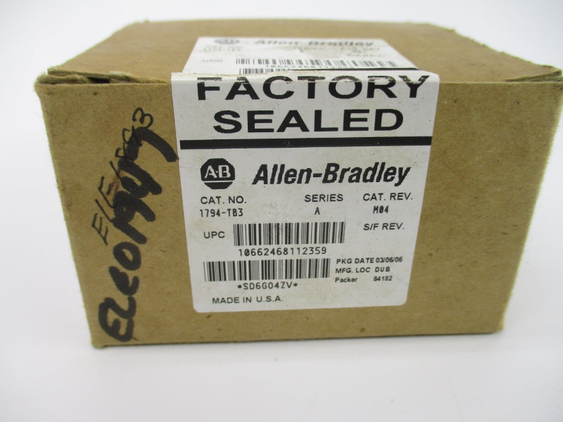 ALLEN BRADLEY 1794-TB3 SER. A 120VAC 10A REV. A02 NSMP