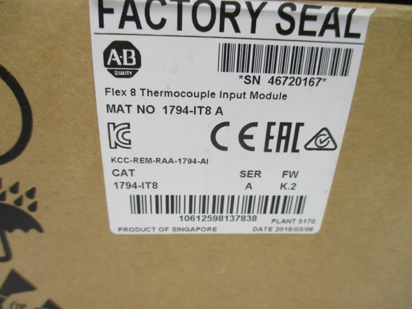 ALLEN BRADLEY 1794-IT8 SER. A F/W K.2 24VDC NSMP