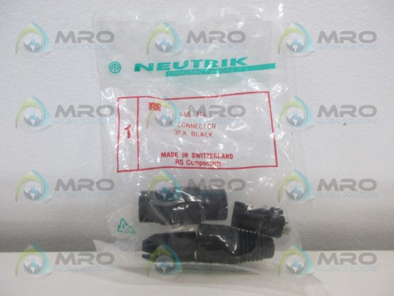 NEUTRIK 405-714 CONNECTOR 3FXB BLACK NSMP