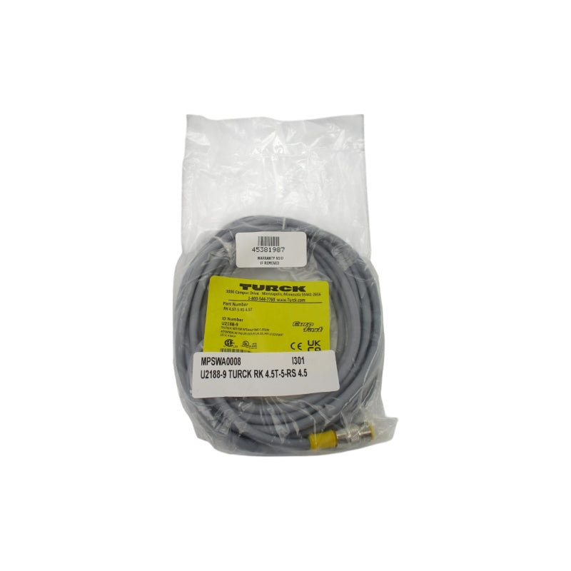 TURCK RK4.5T-5-RS4.5T U2188-9 250V 4A NSMP