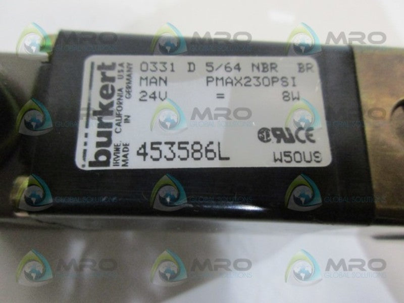BURKERT 453586L SOLENOID VALVE NSNP