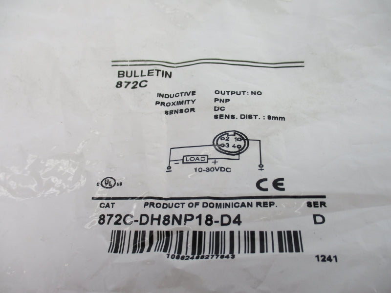 ALLEN BRADLEY 872C-DH8NP18-D4 SER. D 10-30VDC NSMP