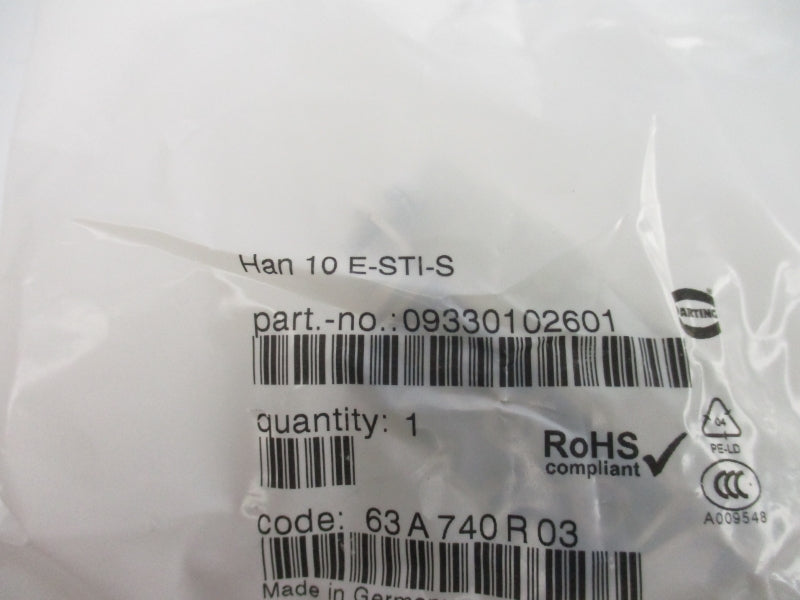 HARTING 09330102601 HAN10E-STI-S NSMP