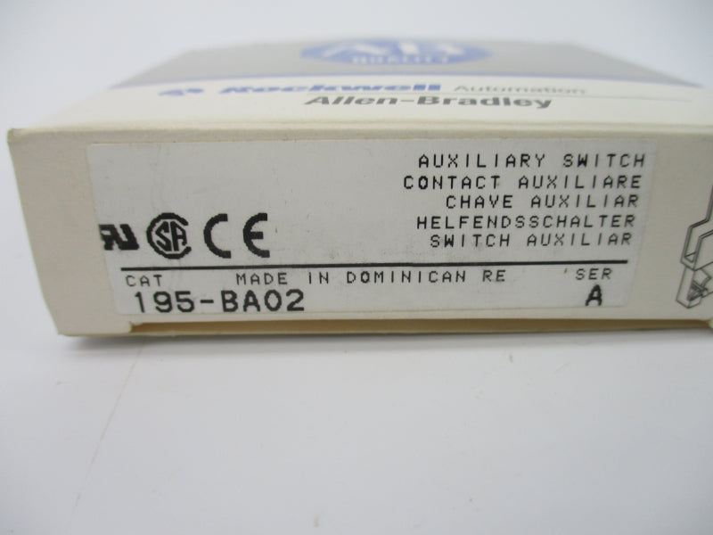 ALLEN BRADLEY 195-BA02 SER. A 600VAC 1.2A (GY/BL) NSMP
