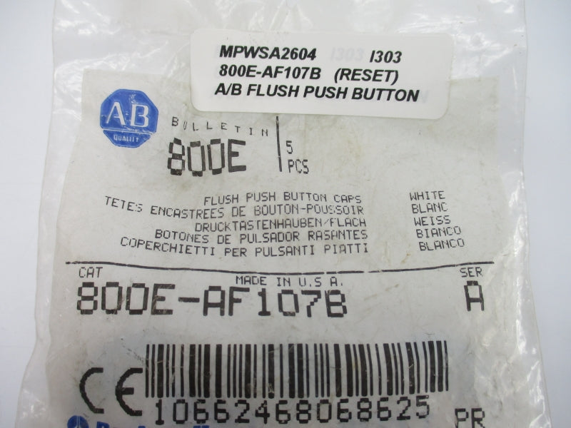 ALLEN BRADLEY 800E-AF107B SER. A (PKG OF 5) NSMP