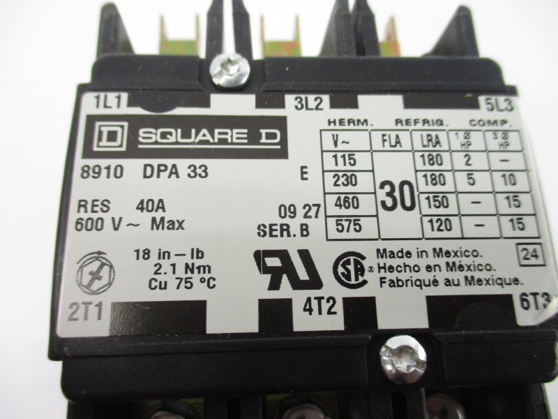SQUARE D 8910DPA33V14 SER. E 24V 30A NSNP