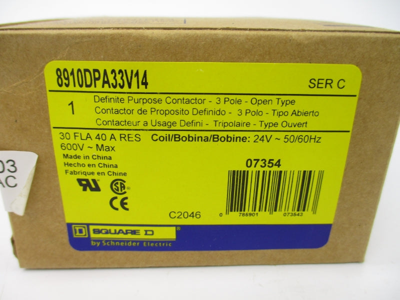 SQUARE D 8910DPA33V14 SER. C 24V 30A NSMP