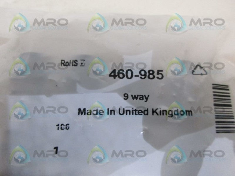 RS COMPONENTS 460-985 METAL BACKSHELL 9WAY DCONNECTOR NSMP