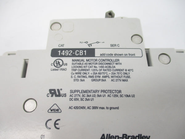 ALLEN BRADLEY 1492-CB1G010 SER. C 277VAC 1A NSNP