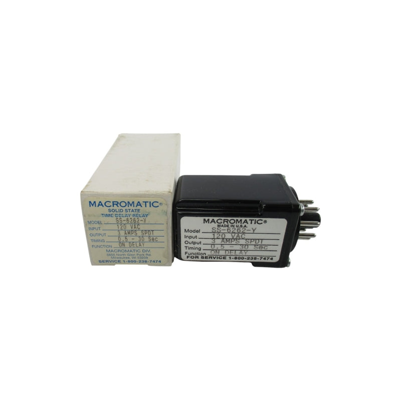 MACROMATIC SS-6262-Y 120VAC 3A 0.5-30S NSMP