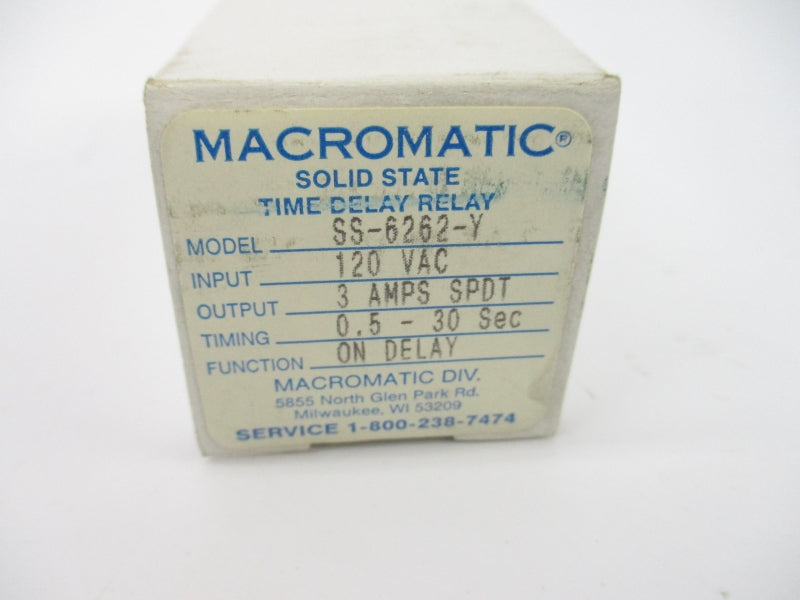MACROMATIC SS-6262-Y 120VAC 3A 0.5-30S NSMP