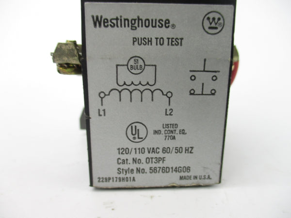WESTINGHOUSE OT3PF 5675D14G06 110/120VAC NSNP