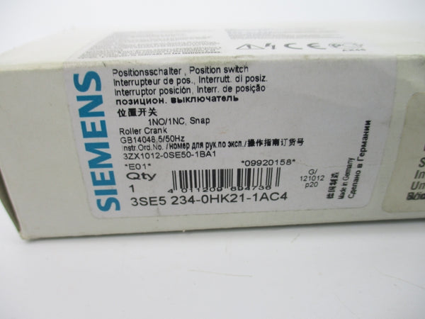 SIEMENS 3SE5234-0HK21-1AC4 230V 4A NSMP