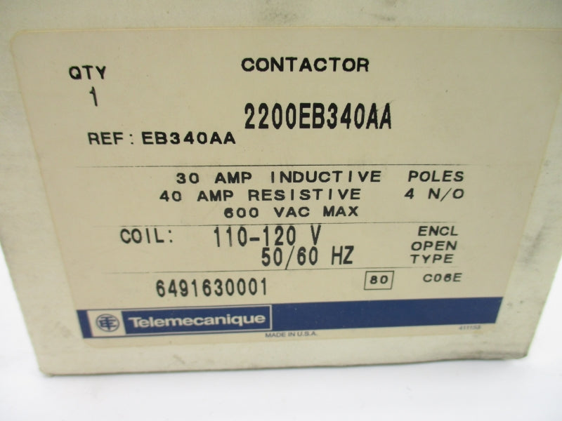 TELEMECANIQUE 2200EB340AA 110/120V 40A NSMP