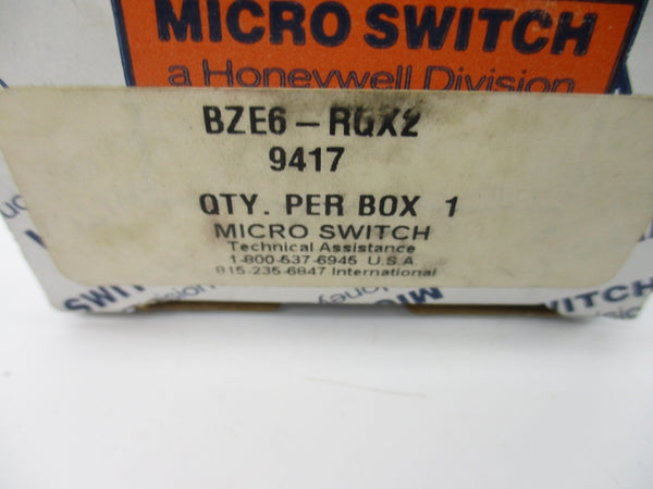 MICRO SWITCH BZE6-RQX2 250VAC 15A NSMP
