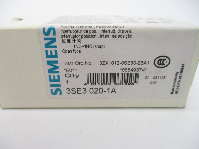 SIEMENS 3SE3020-1A 230V 6A NSMP