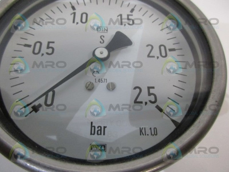 WIKA KI.1,0 PRESSURE GAUGE 0-2.5 NSNP