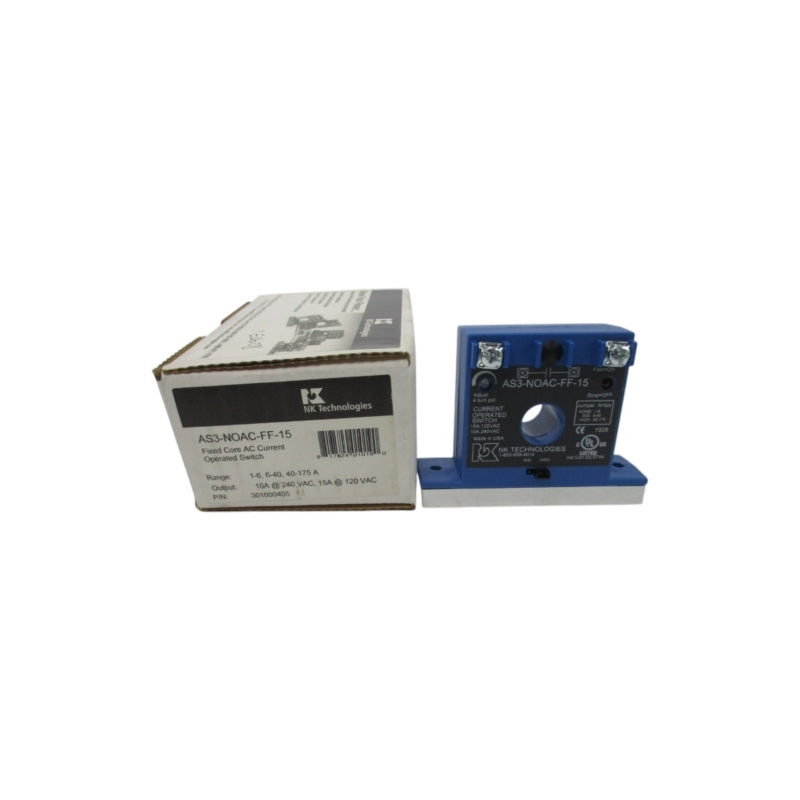 NK TECHNOLOGIES AS3-NOAC-FF-15 301000405 120/240VAC 10/15A NSMP